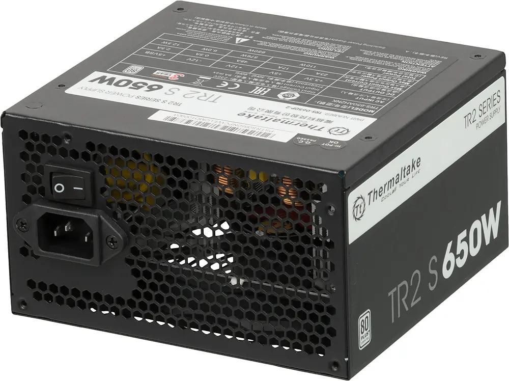 Блок питания Thermaltake TR2 S,  650Вт,  120мм,  черный, retail [ps-trs-0650npcweu-2]